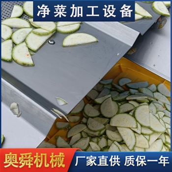 整套做凈菜加工的機(jī)器 傳送式蔬菜生產(chǎn)線 蓮藕自動切片流水線?