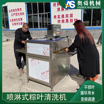 供應玉米葉自動清洗機 鮮玉米去雜質清洗設備 粽葉葦葉毛刷清洗機