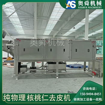 堅果仁生產(chǎn)線 規(guī)格齊全核桃仁去皮設備廠家 花生仁薄衣去除清洗機